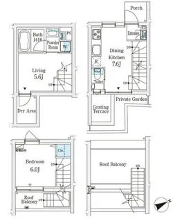AGRATIO TERRACE 恵比寿の間取り