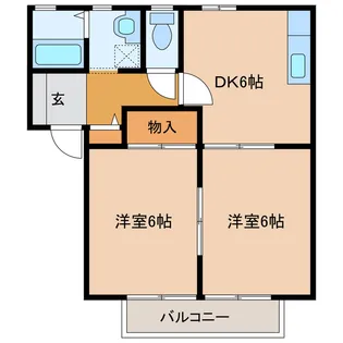 メゾンフルール【2階】の間取り