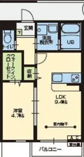 ニュースカイタウンB棟【2階】の間取り
