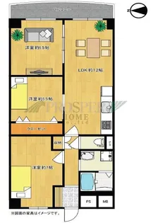 新深江サンハイツ【7階】の間取り