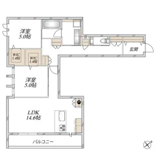 アチェーロ駒沢大学【3階】の間取り