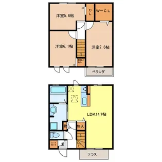 ジーウィングの間取り