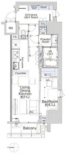 ベルファース蒲田West【9階】の間取り