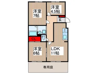サンロイヤル大宮【1階】の間取り
