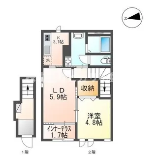 メゾン・リバティー【2階】の間取り