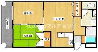 メゾングランブルー【2階】の間取り