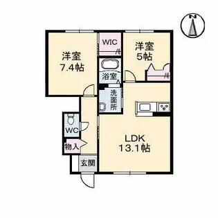 シャーメゾン コモンゼクス【1階】の間取り