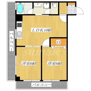 第二若木コーポ【7階】の間取り