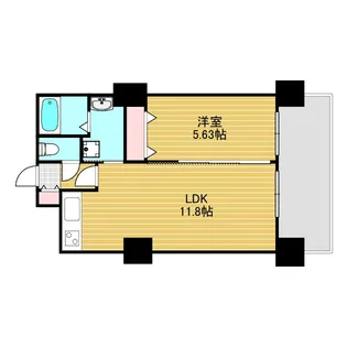 ノルデンタワー新大阪プレミアム【13階】の間取り