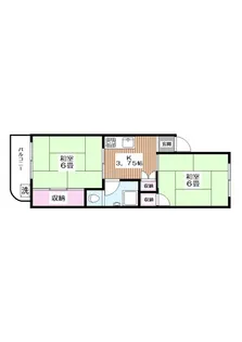 高島平第二ローヤルコーポ【5階】の間取り
