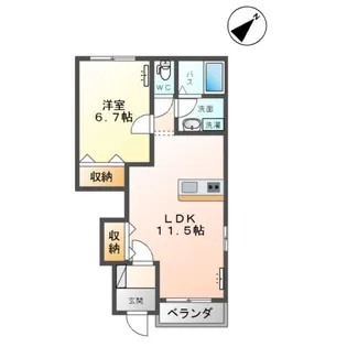 ルミエール【1階】の間取り
