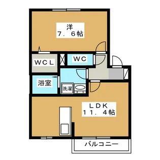 エレガンドミール【2階】の間取り