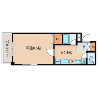 カーサ・ベルデスII【2階】の間取り