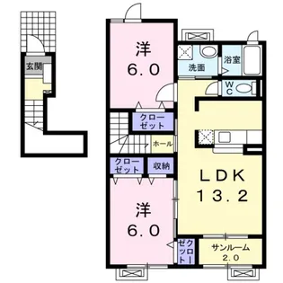 FOUR SEASONS【2階】の間取り
