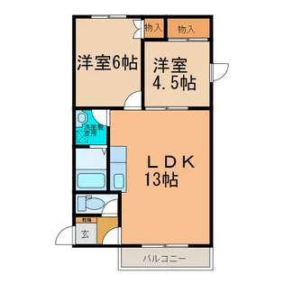 コンフォート16(白樺)【3階】の間取り