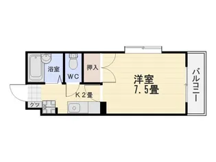 ヴァンテージ騎射場【5階】の間取り