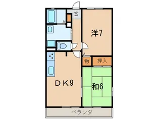 ベアント甲子園【2階】の間取り