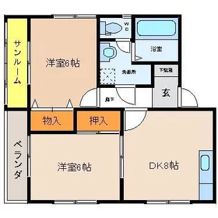 コアーザ・ヒバリ【1階】の間取り