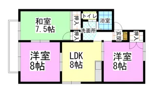 パークサイド新福A【2階】の間取り