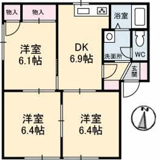 エステートK【1階】の間取り