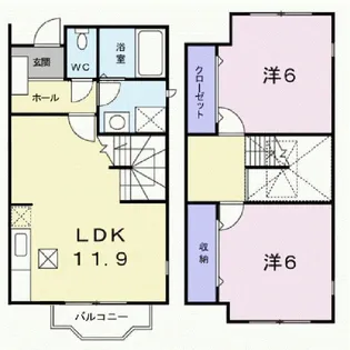 オルテンシア510【1階】の間取り