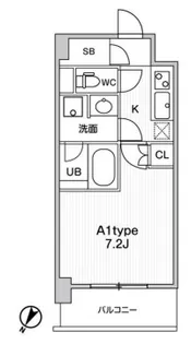 ジェーエムエフレジデンス町田【7階】の間取り