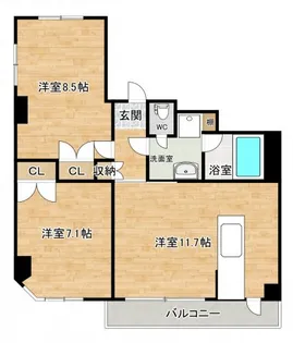 ヴェルデュール住吉【2階】の間取り