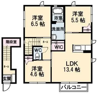K’sスクエア A棟【2階】の間取り