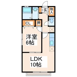 エスポワール弐番館【1階】の間取り