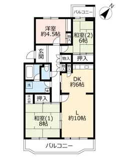 UR名谷公園前【4階】の間取り