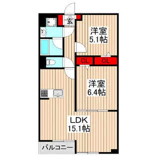Voiture M’h【1階】の間取り