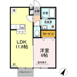 グランド ヒルズ【2階】の間取り