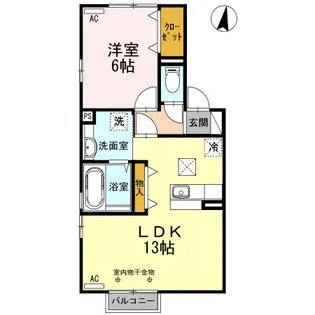 ジラソーレY【1階】の間取り