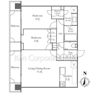 ウィズ原宿レジデンス【6階】の間取り