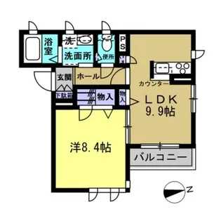 フリーデンハイム【3階】の間取り