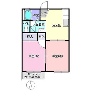 メゾンエバーパイン【2階】の間取り