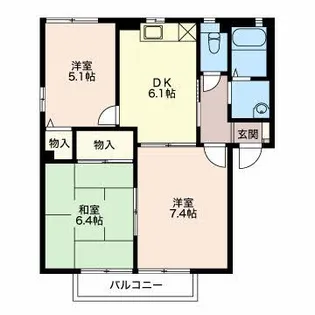 フレグランスやまと E【1階】の間取り