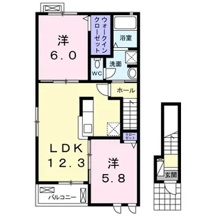 BEATRICE II【2階】の間取り