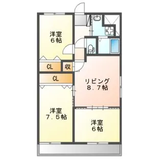 アルバ摂津【4階】の間取り