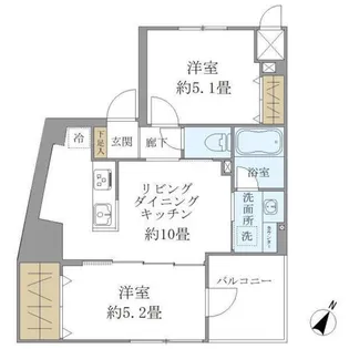 パインステージ白金高輪【4階】の間取り