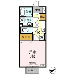 セジュールモナリエ A【1階】の間取り