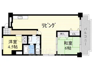 開成サンハイツ玉出【5階】の間取り