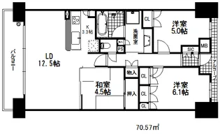 パークホームズ神戸ザレジデンス【12階】の間取り