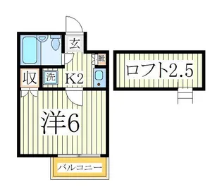 ジュネパレス柏第109【2階】の間取り