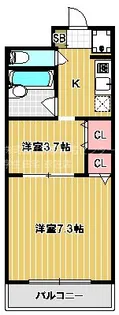 ヒカハイム七本松【4階】の間取り