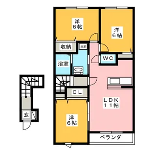 パルティール【2階】の間取り