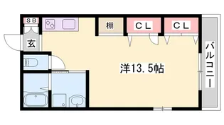 プリムローズII番館【1階】の間取り
