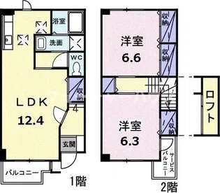 プラティークBの間取り