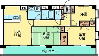 エステージ金沢文庫【4階】の間取り