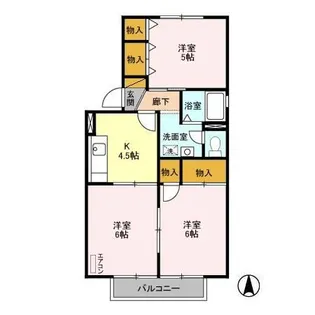 ドリームシティ【2階】の間取り